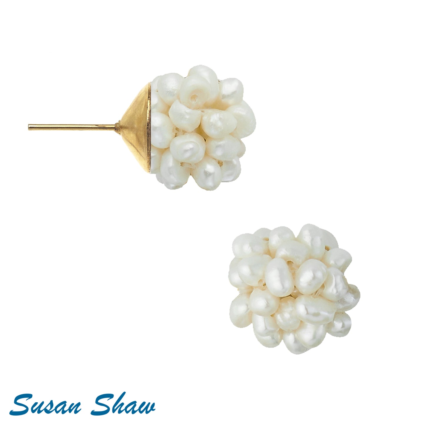 Pearl Cluster Earrings
