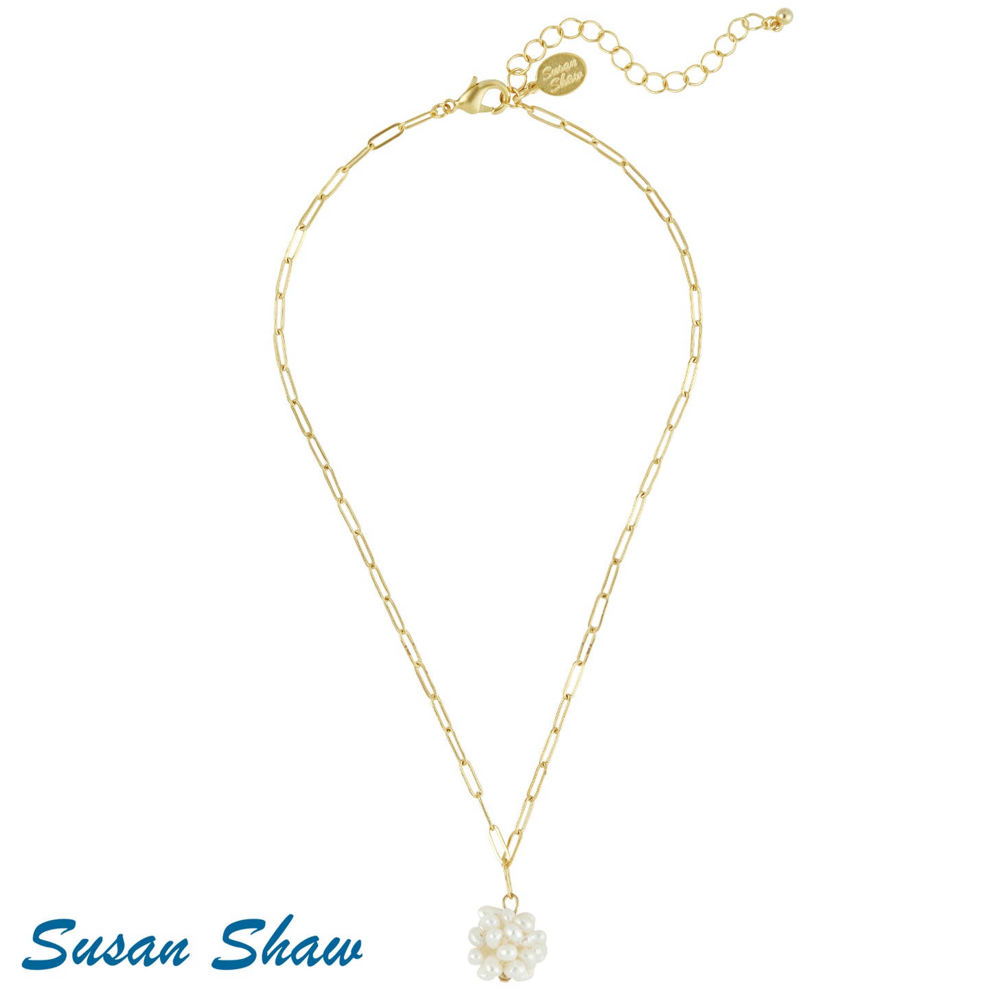 Pearl Paperclip Necklace