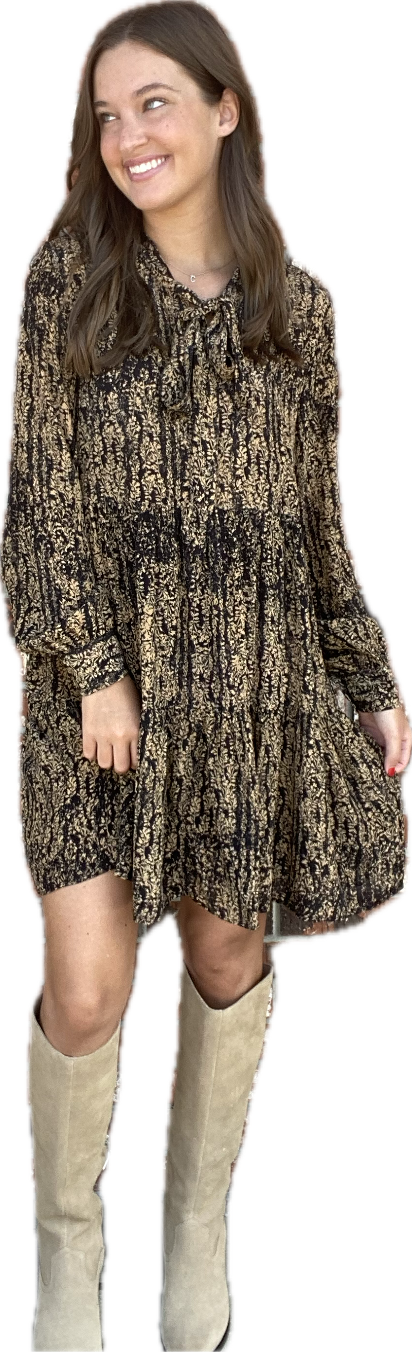 Gold Wisteria Dress
