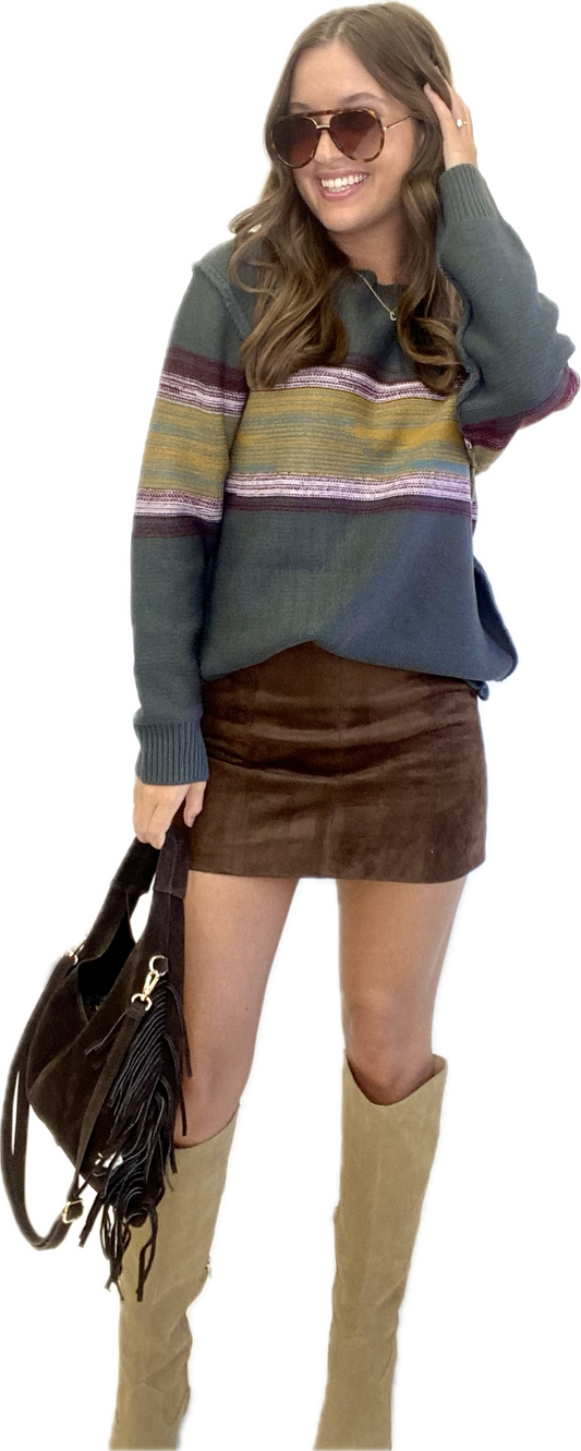 Suede Mini Skirt