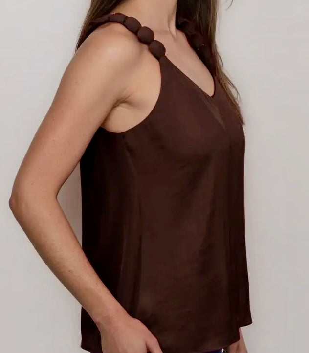 Chocolate V Neck Tank