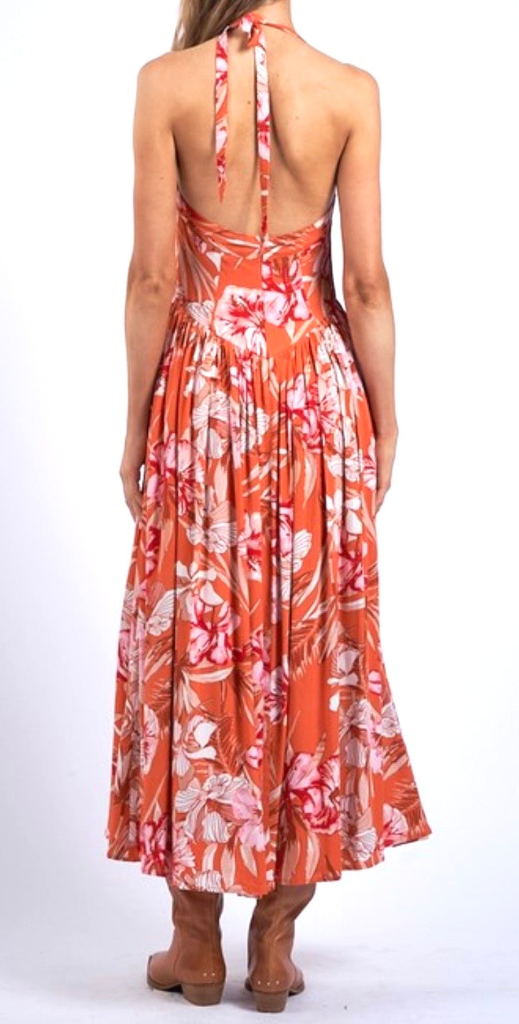 Tropical Midi Dress