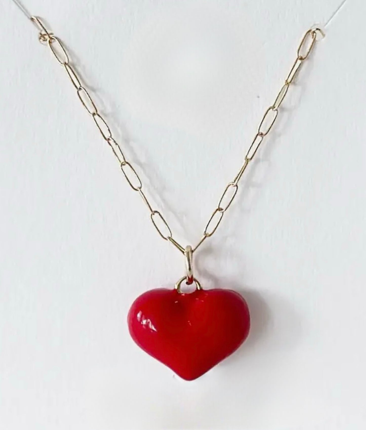 Red Bubble Pendant Necklace