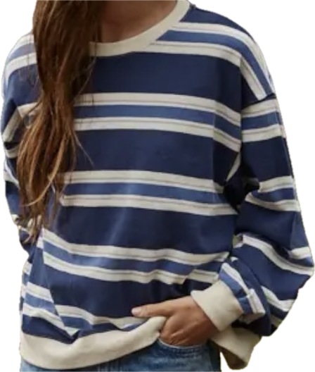 Striped Crew Neck Top