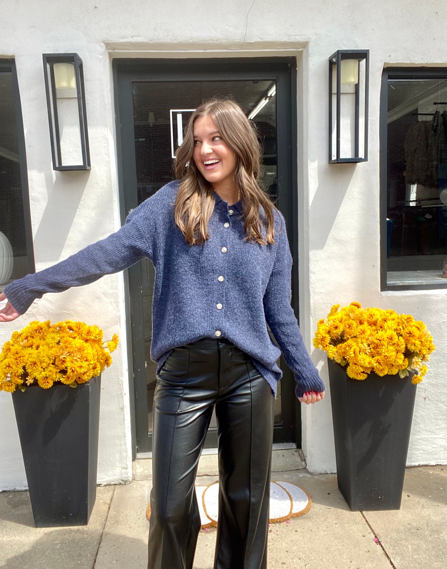 Leather Wide Leg