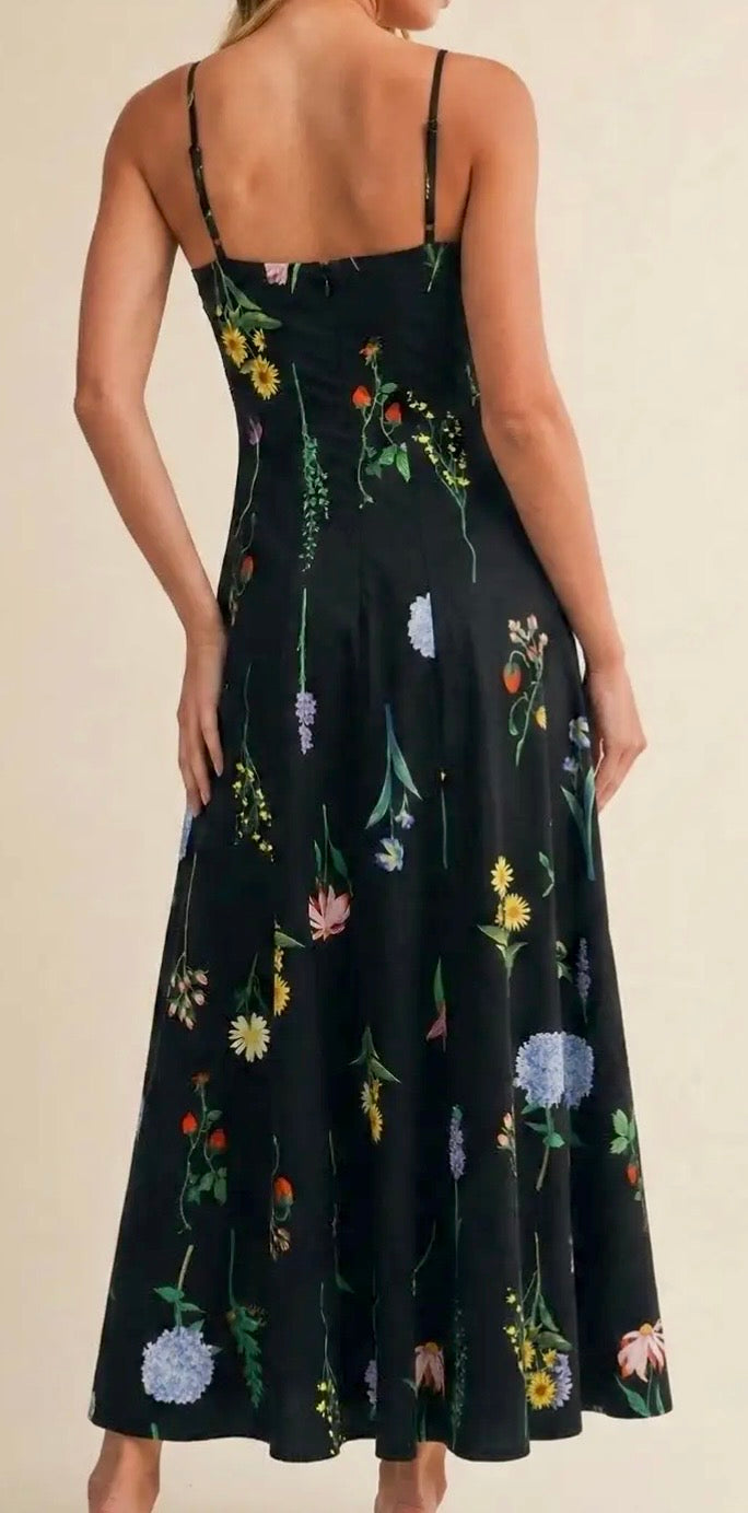 Black Floral Maxi