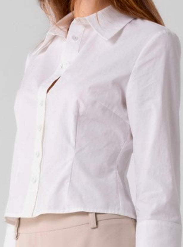 3/4 Sleeve Crop Shirt
