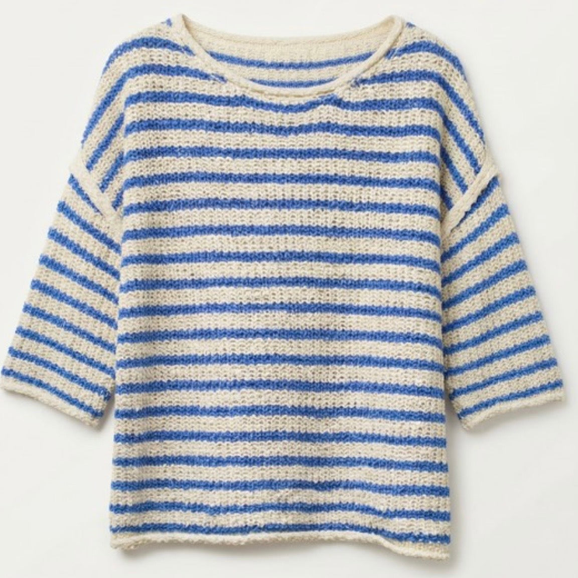 3/4 Sleeve Stripe Top