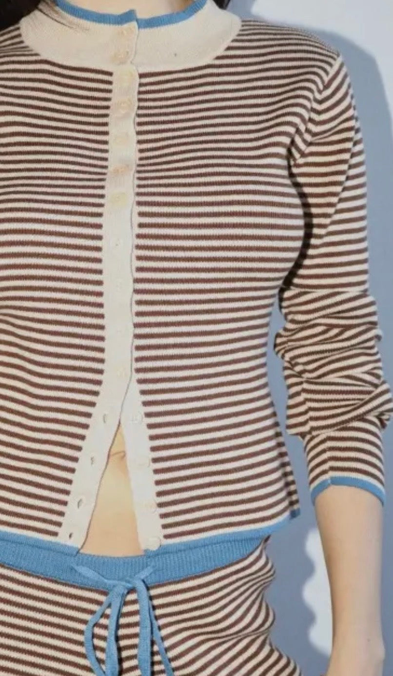 Vintage Striped Cardigan