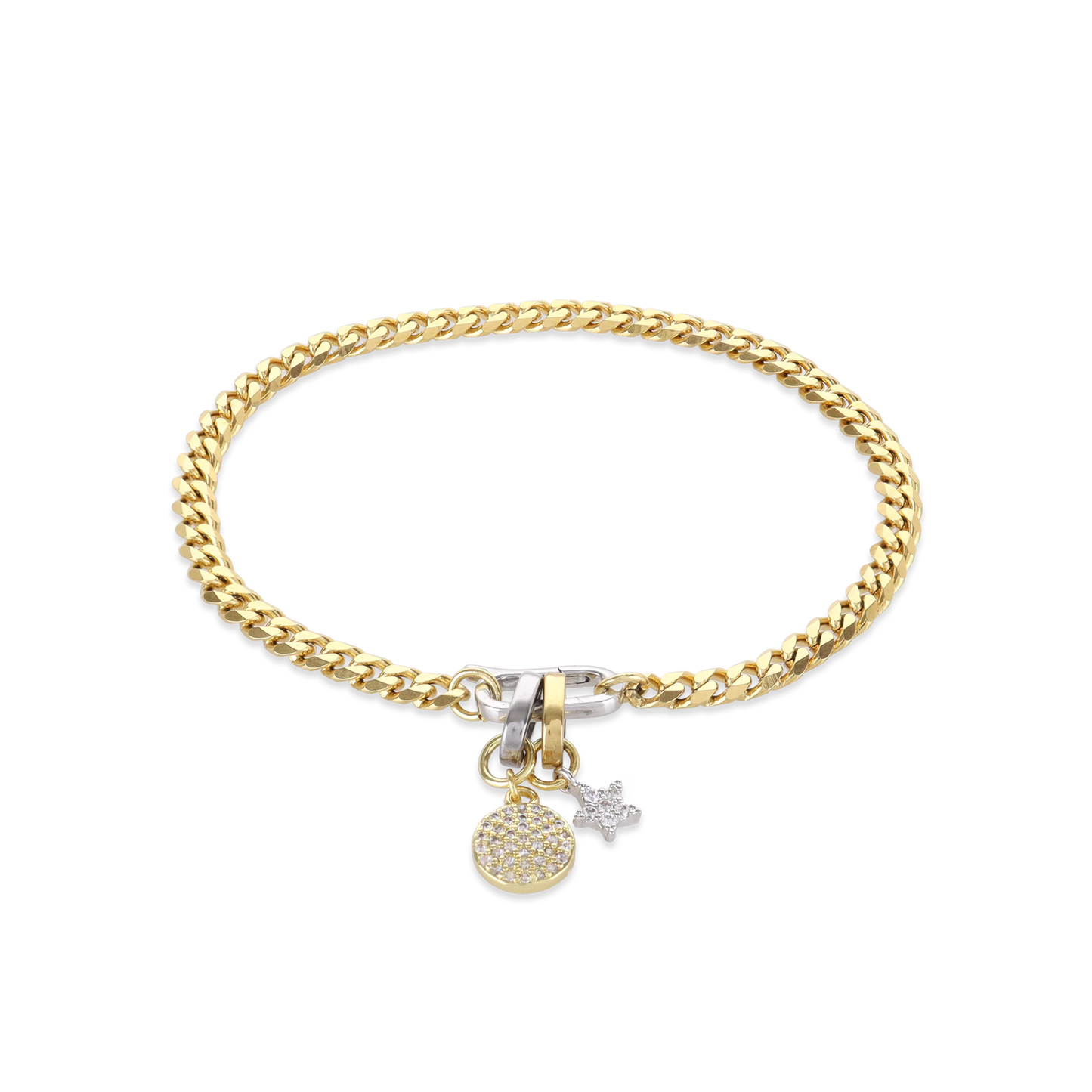 CAN OPENER STAR CHARM BRACELET