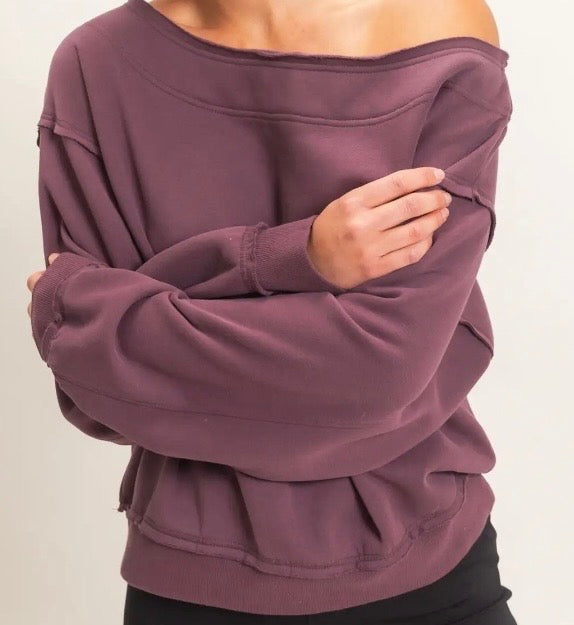 Off Shoulder Sweatshirt