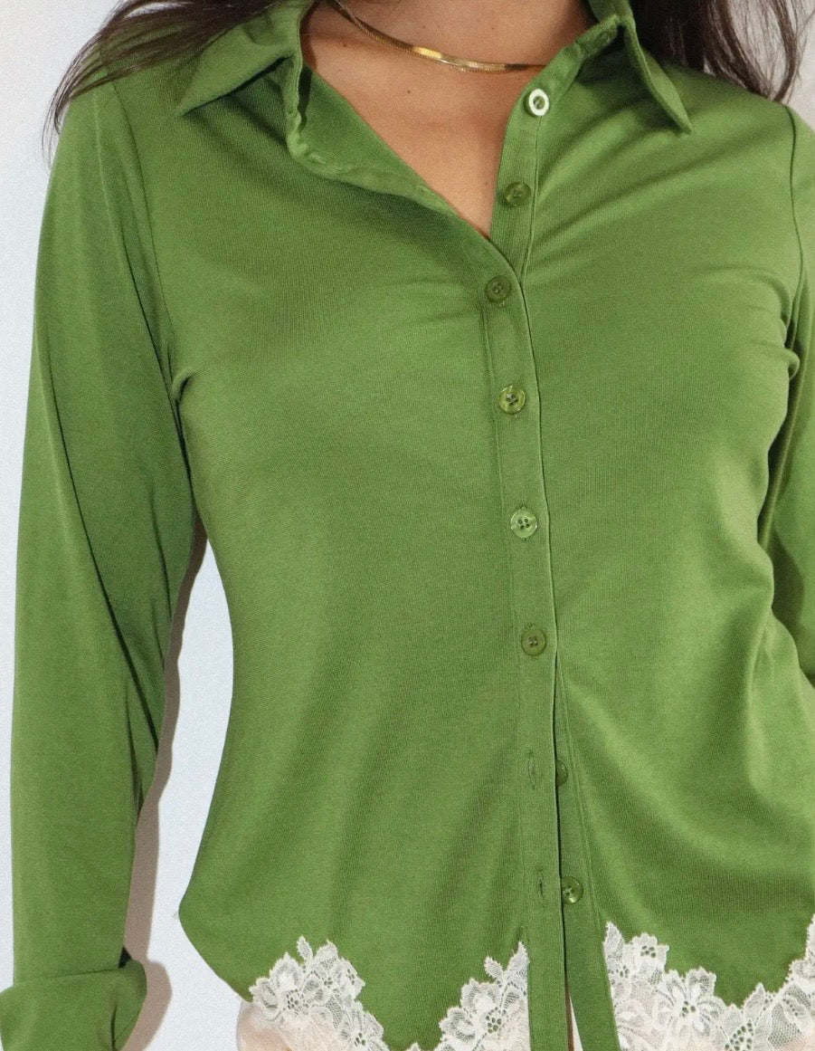 Lace Trim Knit Cardigan