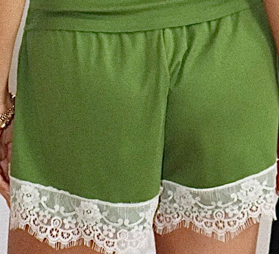 Lace Trimmed Shorts