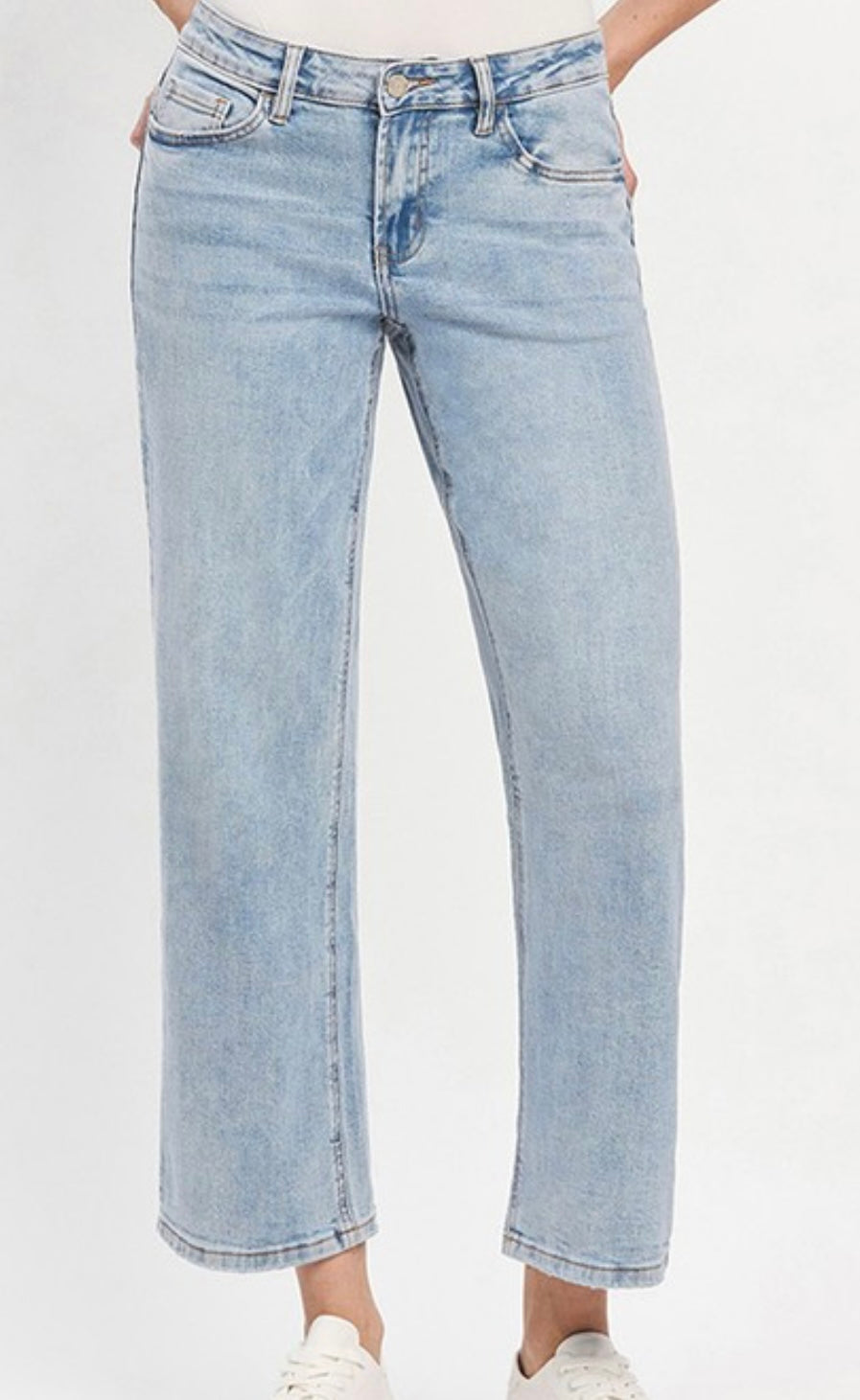 Mid Rise Crop Denim
