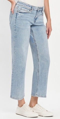 Mid Rise Crop Denim