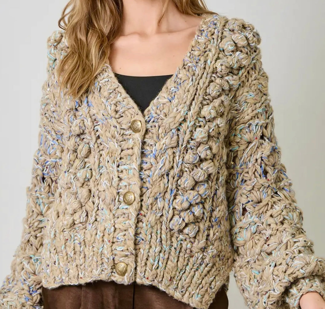 Chunky Flecked Cardigan