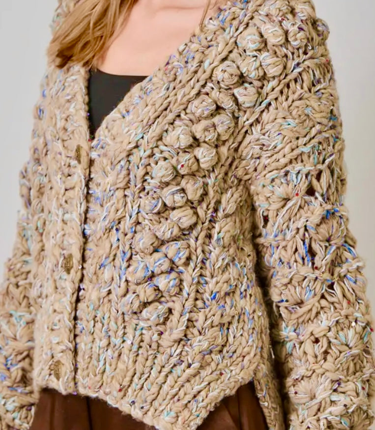 Chunky Flecked Cardigan