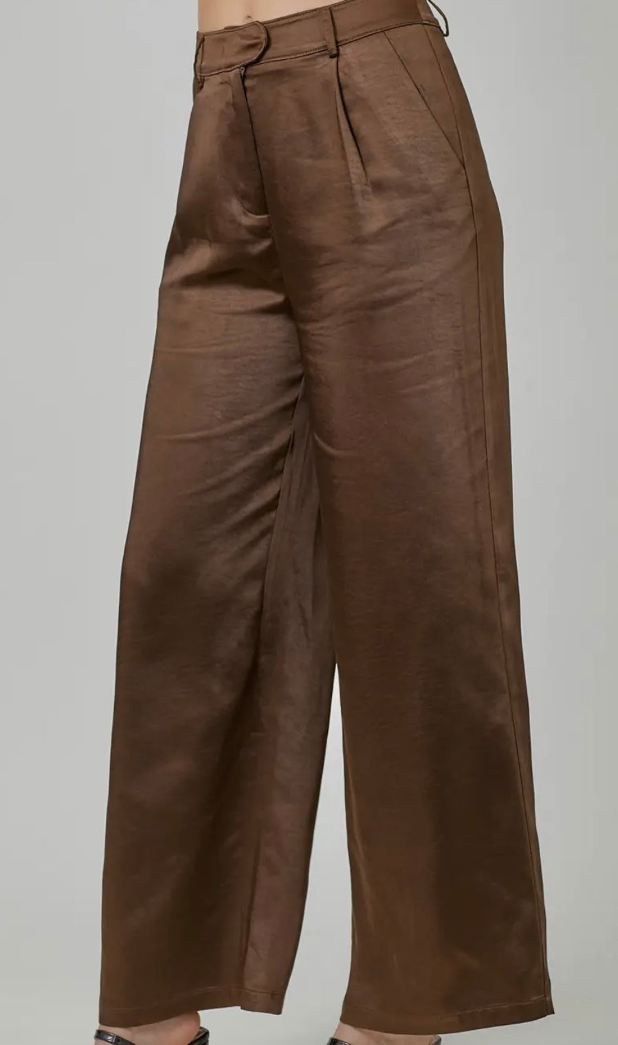 Brown Satin Pants