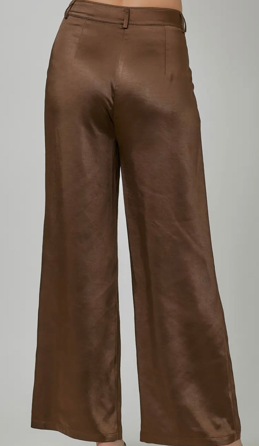 Brown Satin Pants