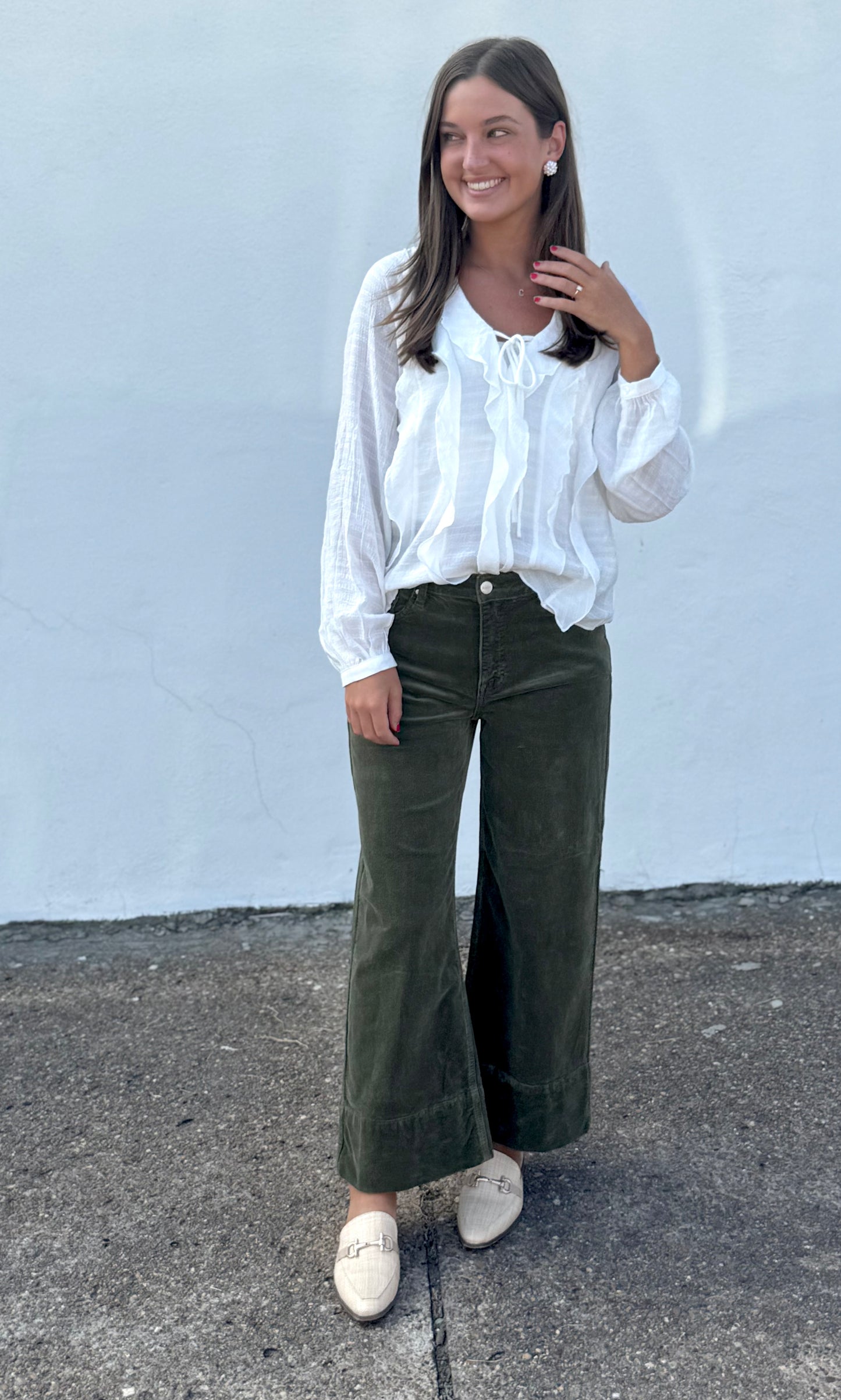 Ruffle Front Blouse
