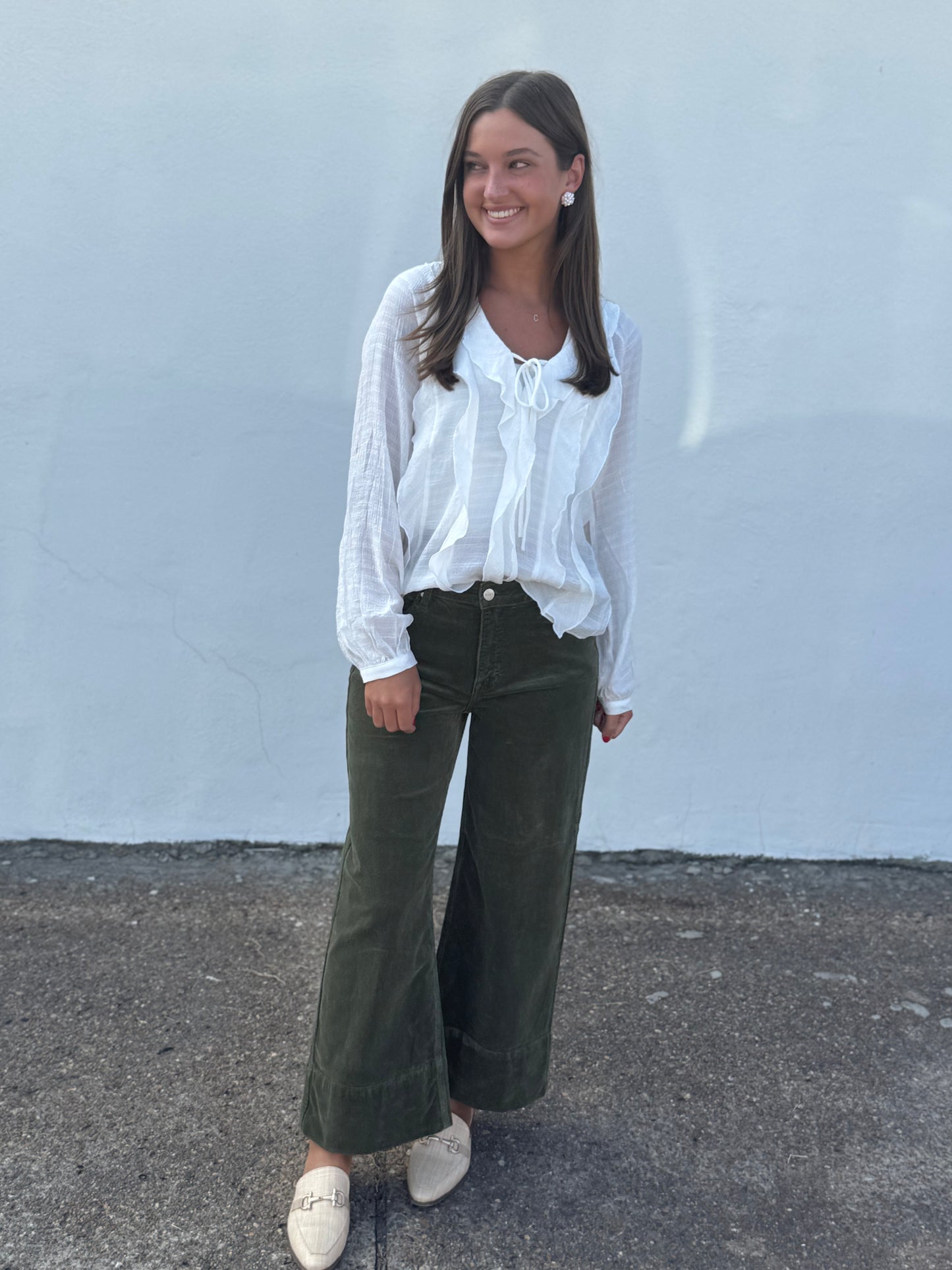 Olive Corduroy Pants