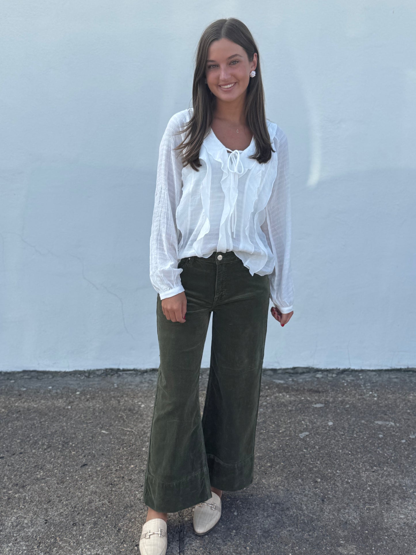 Olive Corduroy Pants