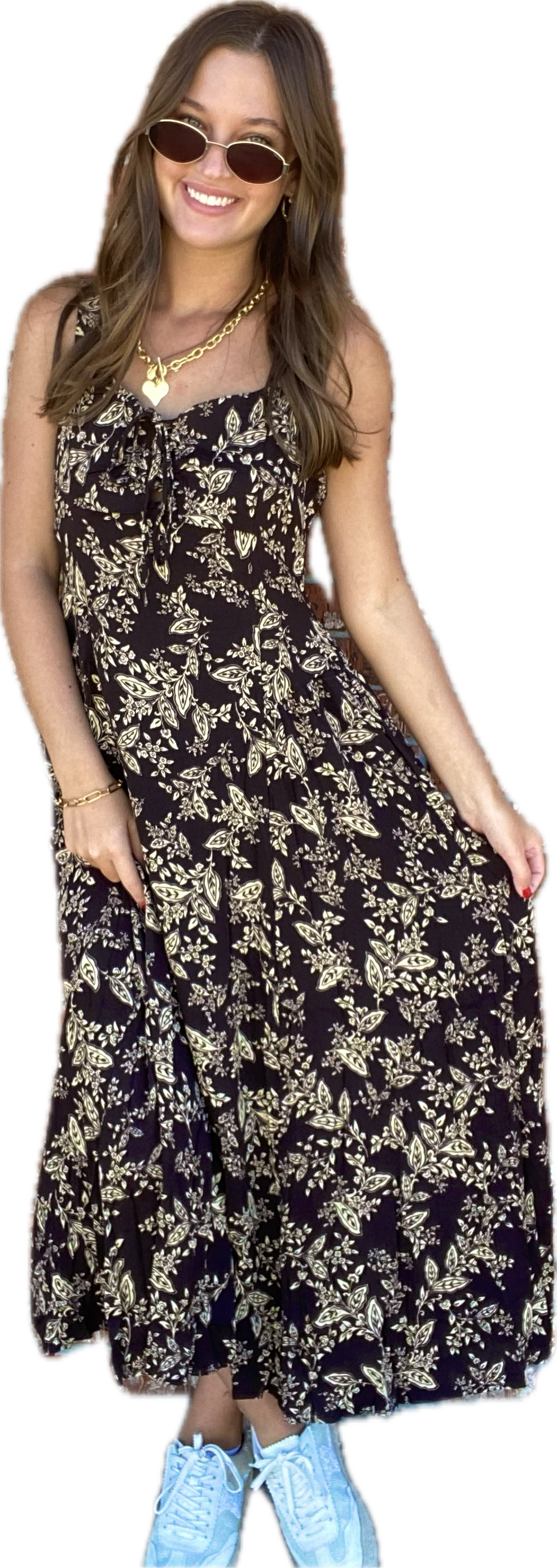 Paisley Floral Midi Dress