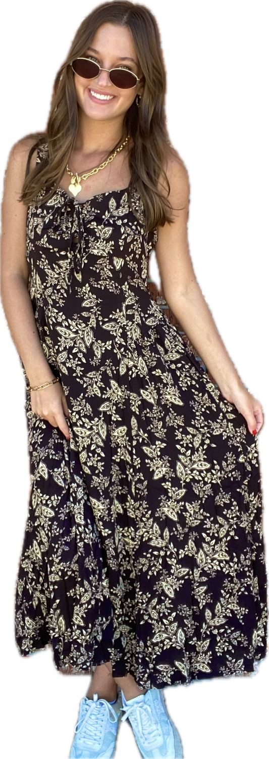 Paisley Floral Midi Dress