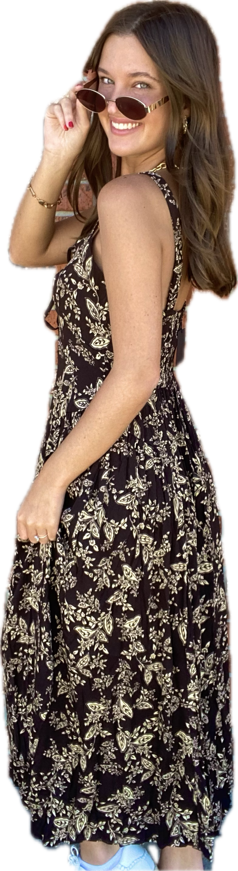 Paisley Floral Midi Dress