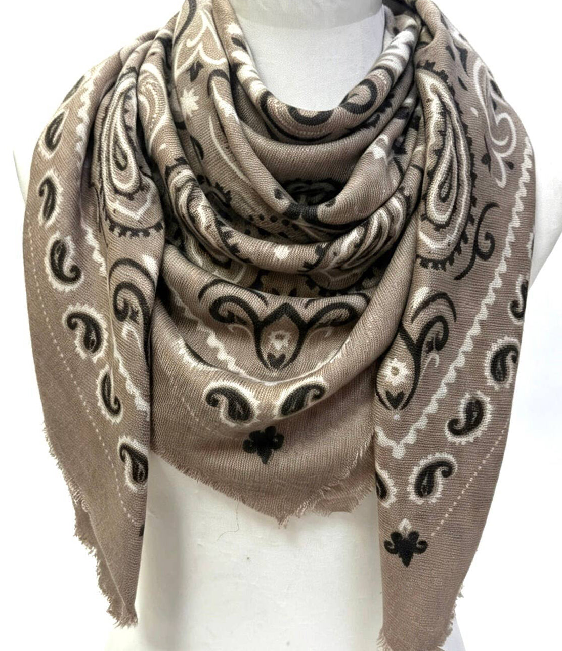 Light Taupe Bandana Scarf