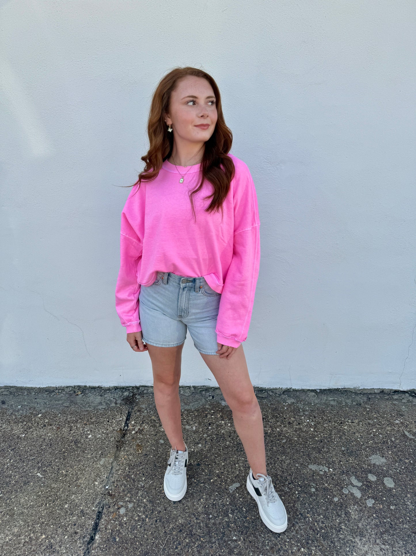 Crop Neon Sweatshirt