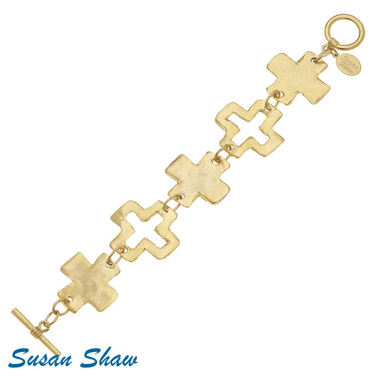 Linked Cross Bracelet