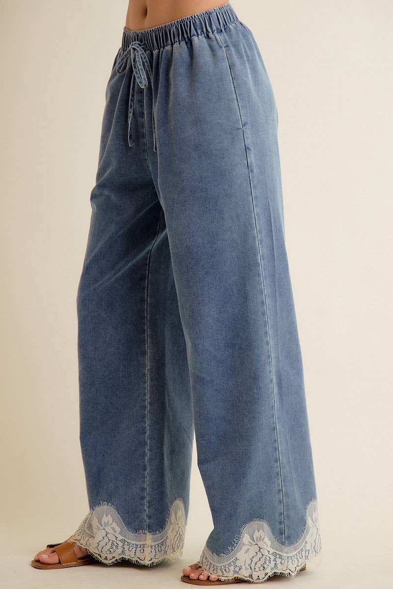 Lace Trim Jeans