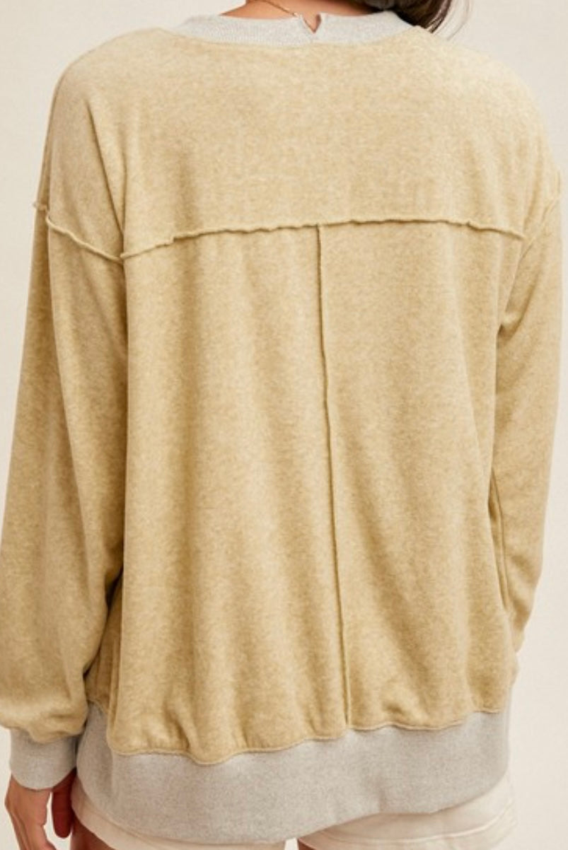 Contrast Trim Sweatshirt