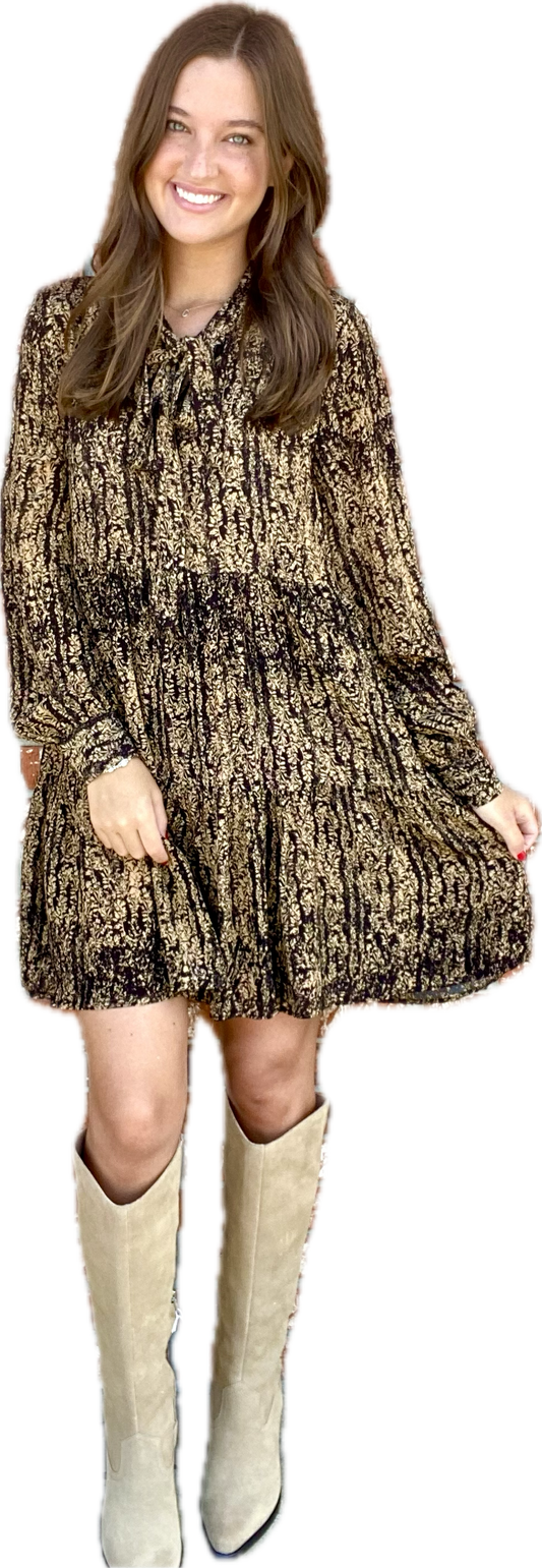 Gold Wisteria  Dress