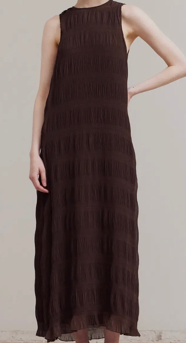 Puckered Chiffon Dress