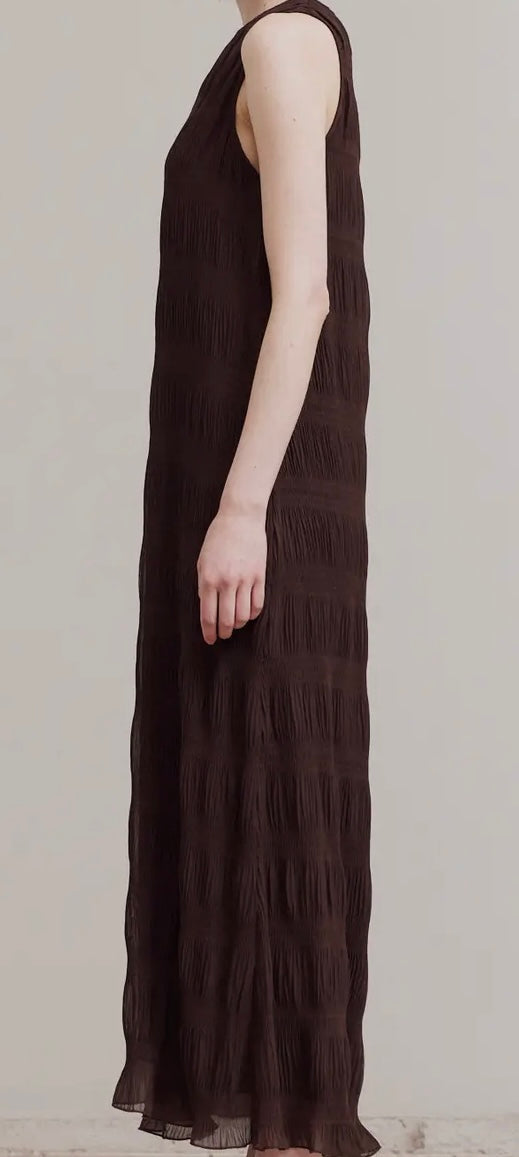 Puckered Chiffon Dress