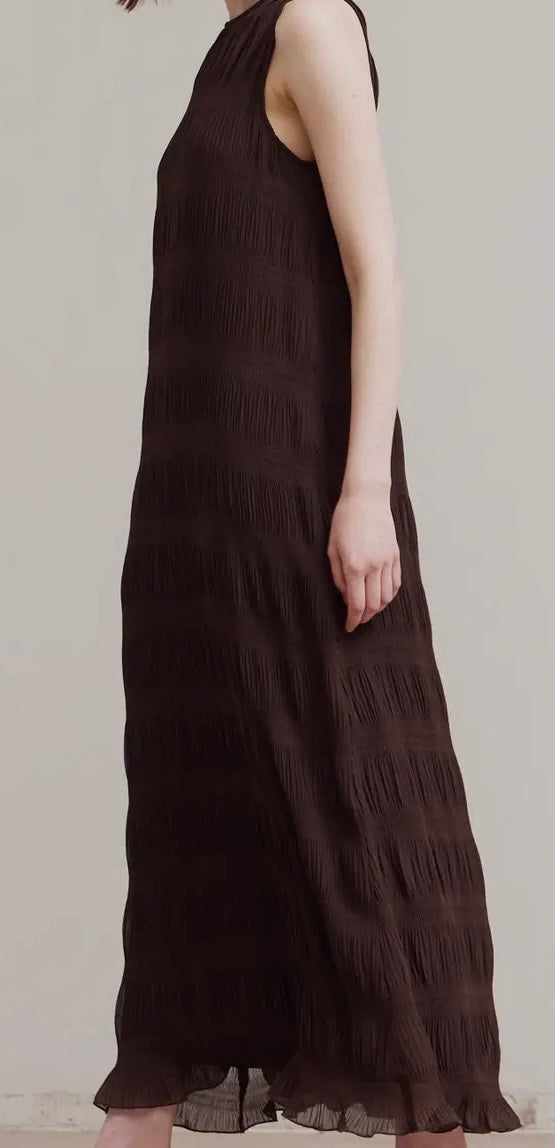 Puckered Chiffon Dress