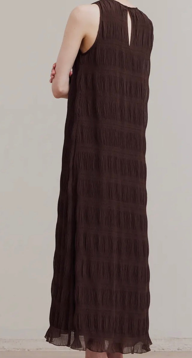 Puckered Chiffon Dress