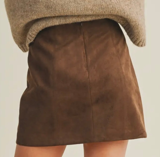 Suede Mini Skirt