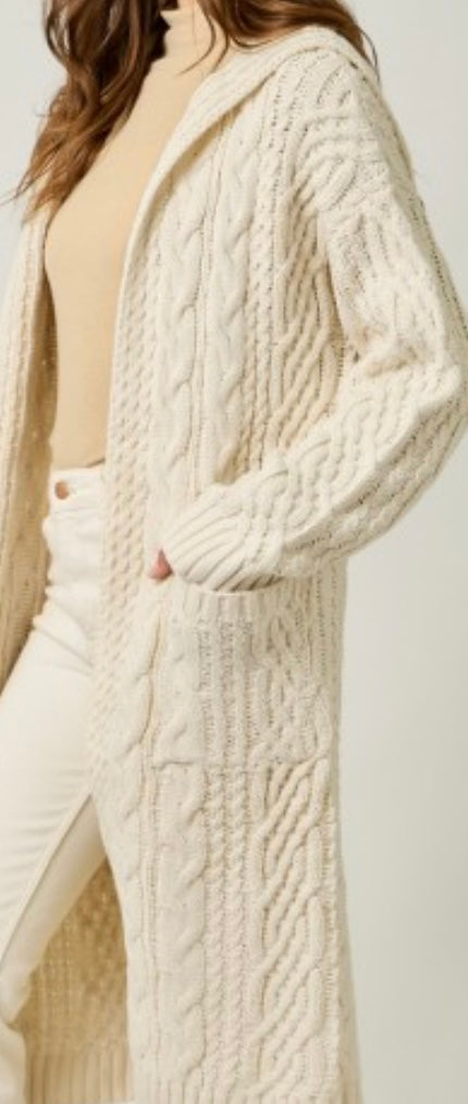 Midi Hoodie Cardigan