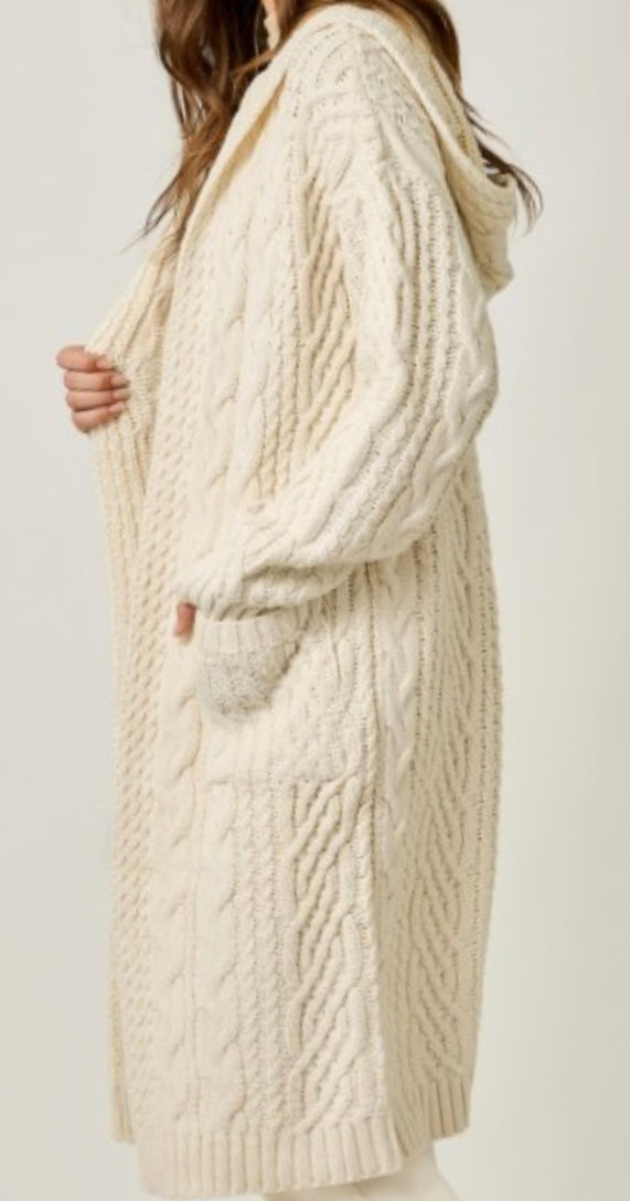 Midi Hoodie Cardigan