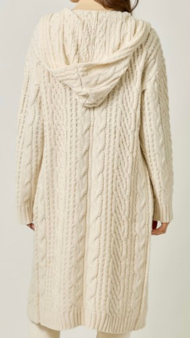 Midi Hoodie Cardigan