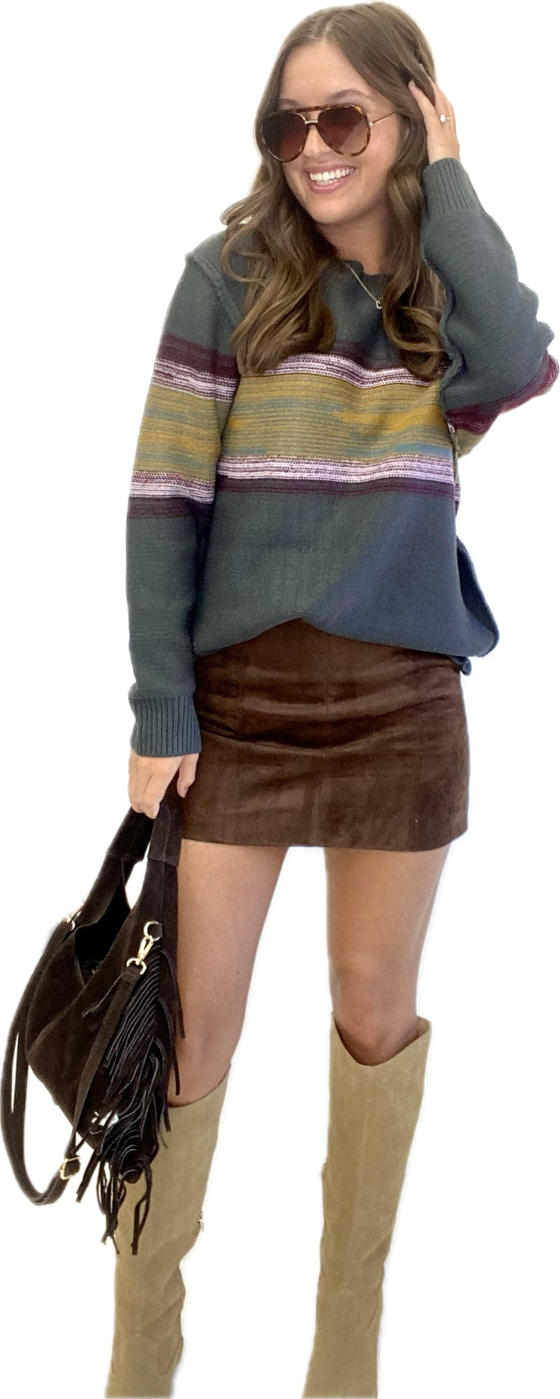 Suede Mini Skirt