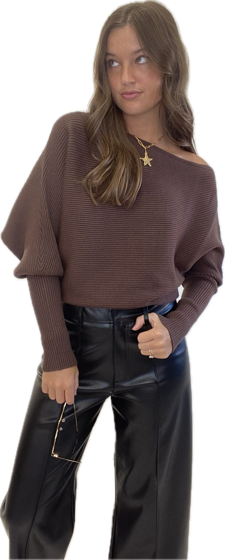Ribbed Dark Chocolate Sweater
