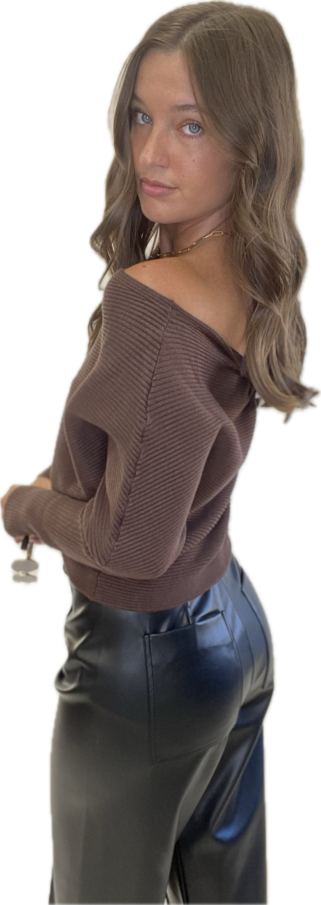 Ribbed Dark Chocolate Sweater