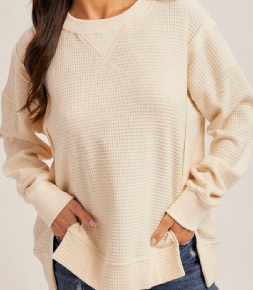 Waffle Knit Top