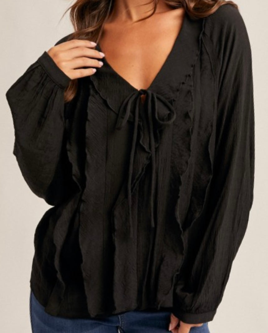 Ruffle Front Blouse