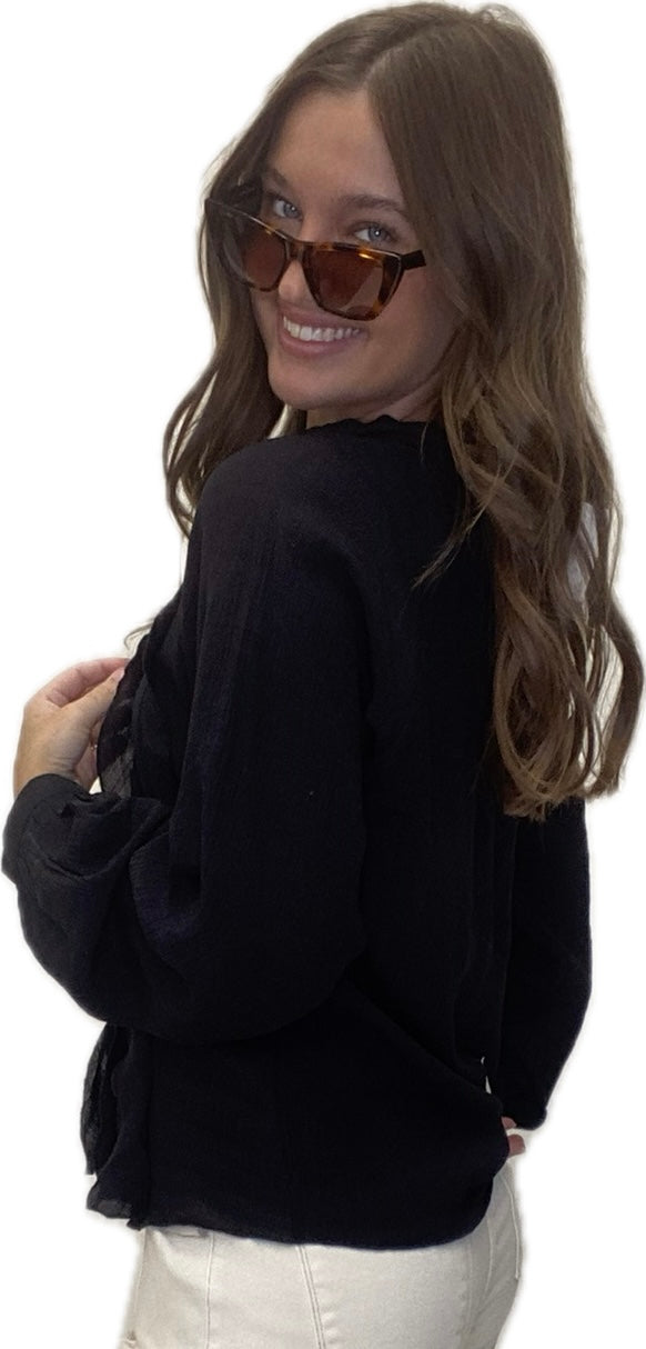 Ruffle Front Blouse