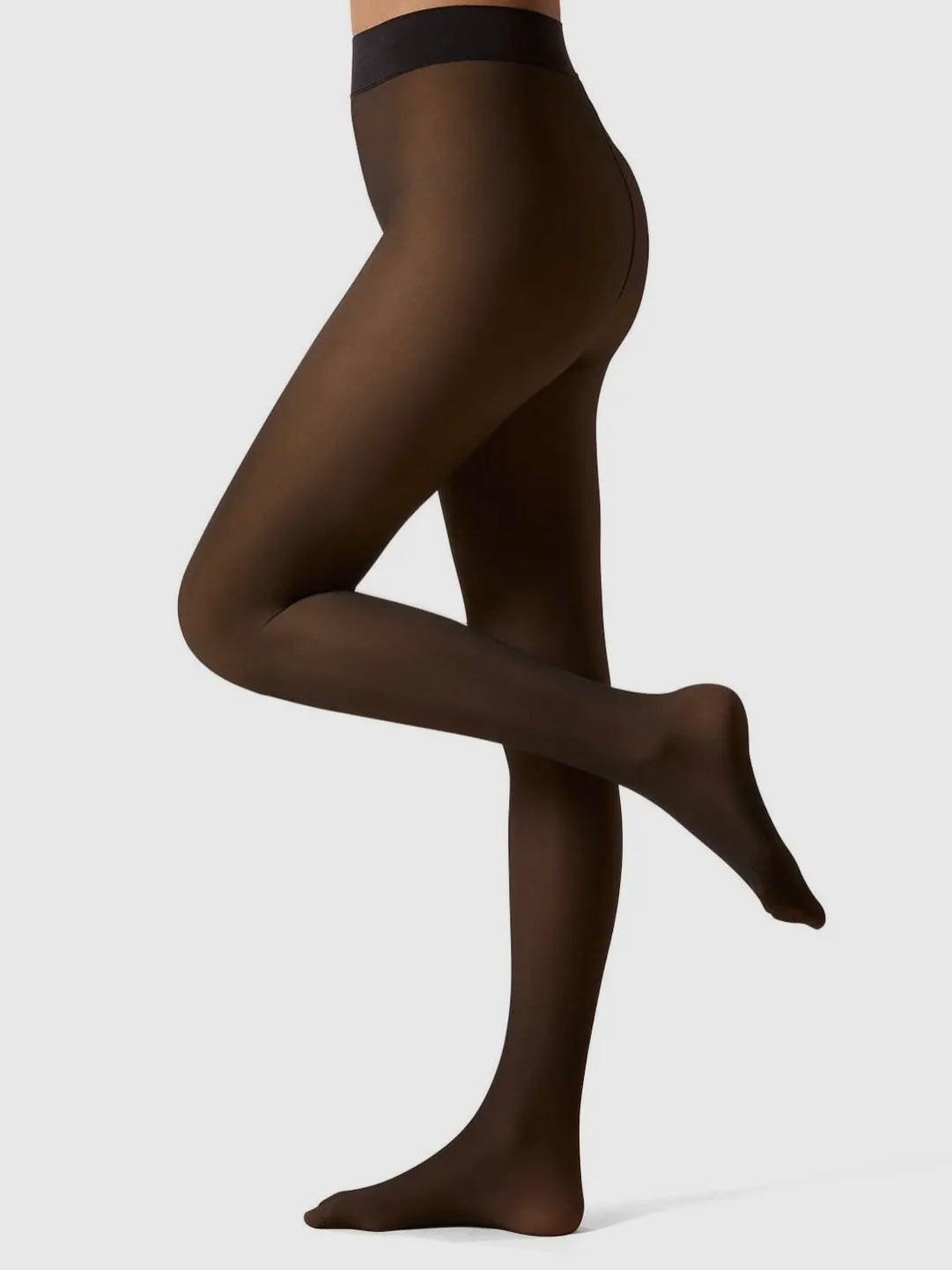 Nude/Black Thermal Tights